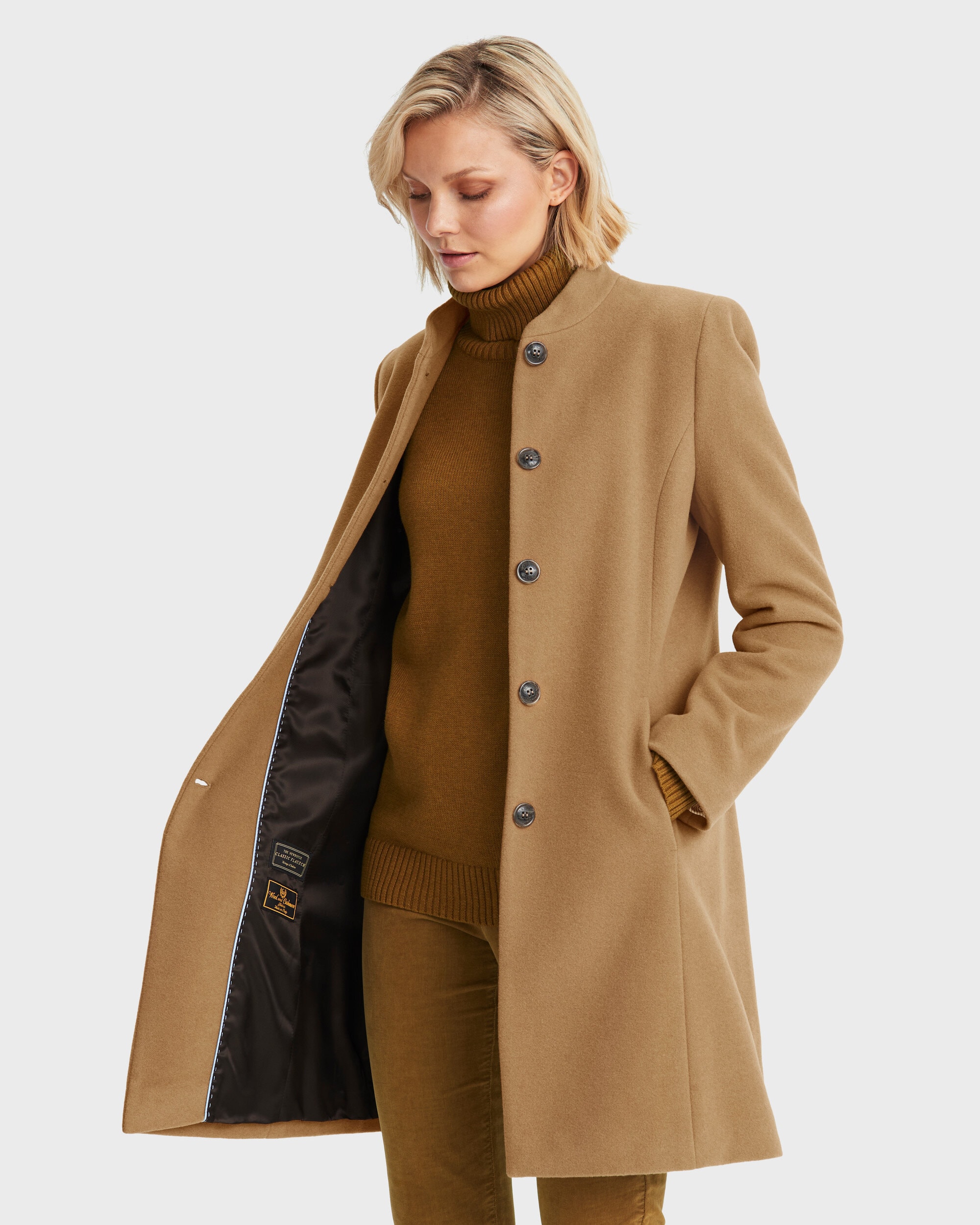 Classic Tailored Coat - Navy