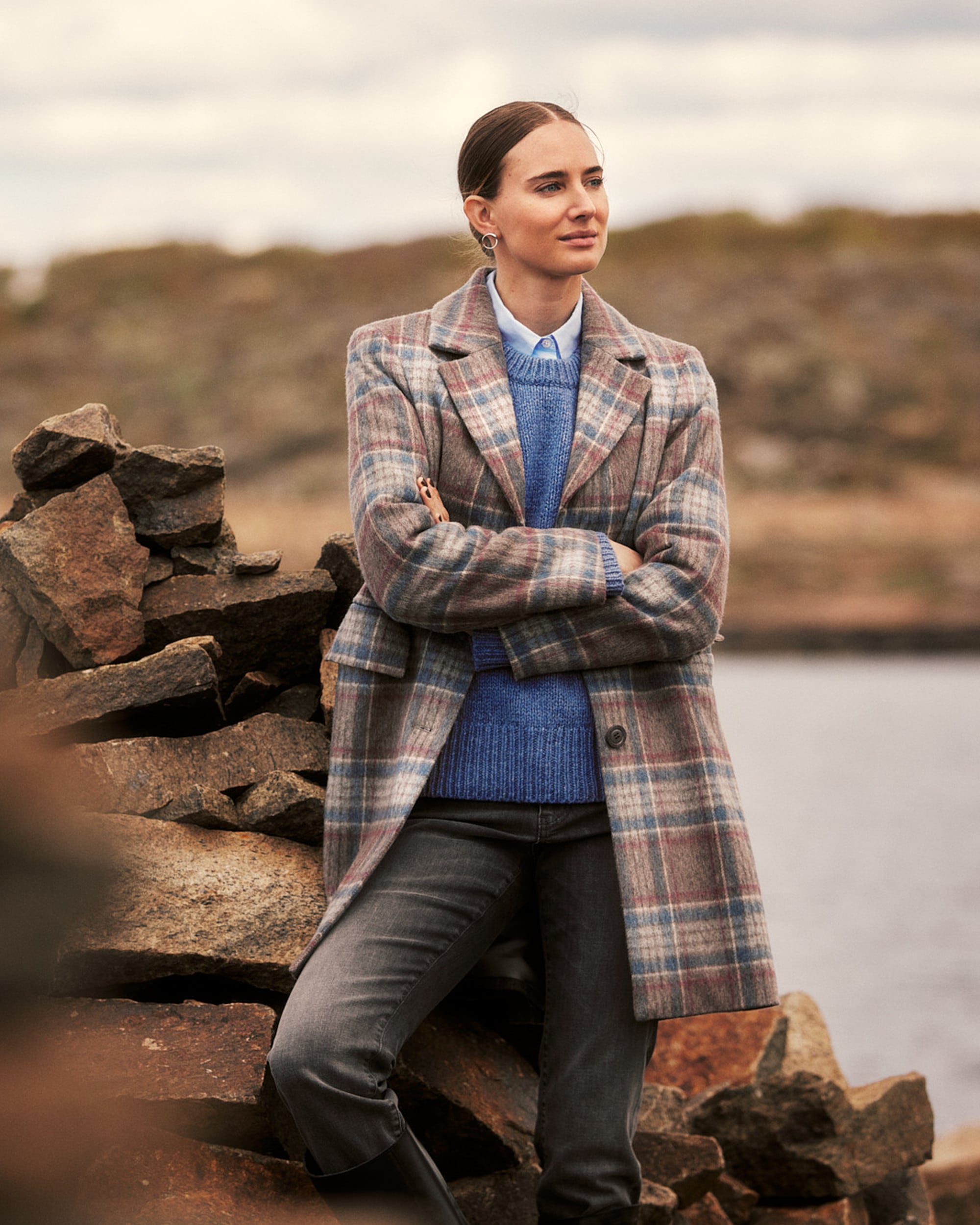 Miriam Checked Coat