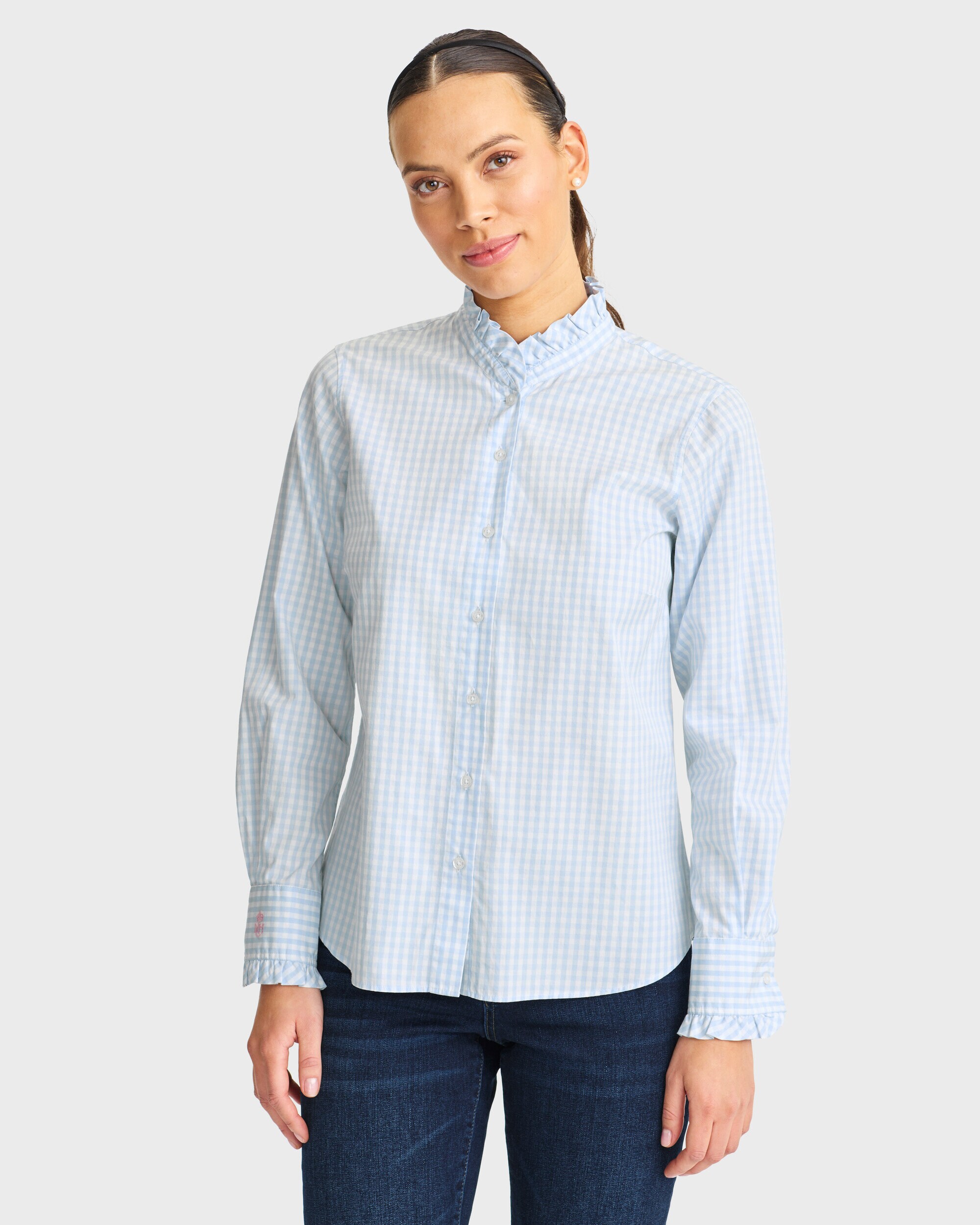 Gingham Frill Shirt