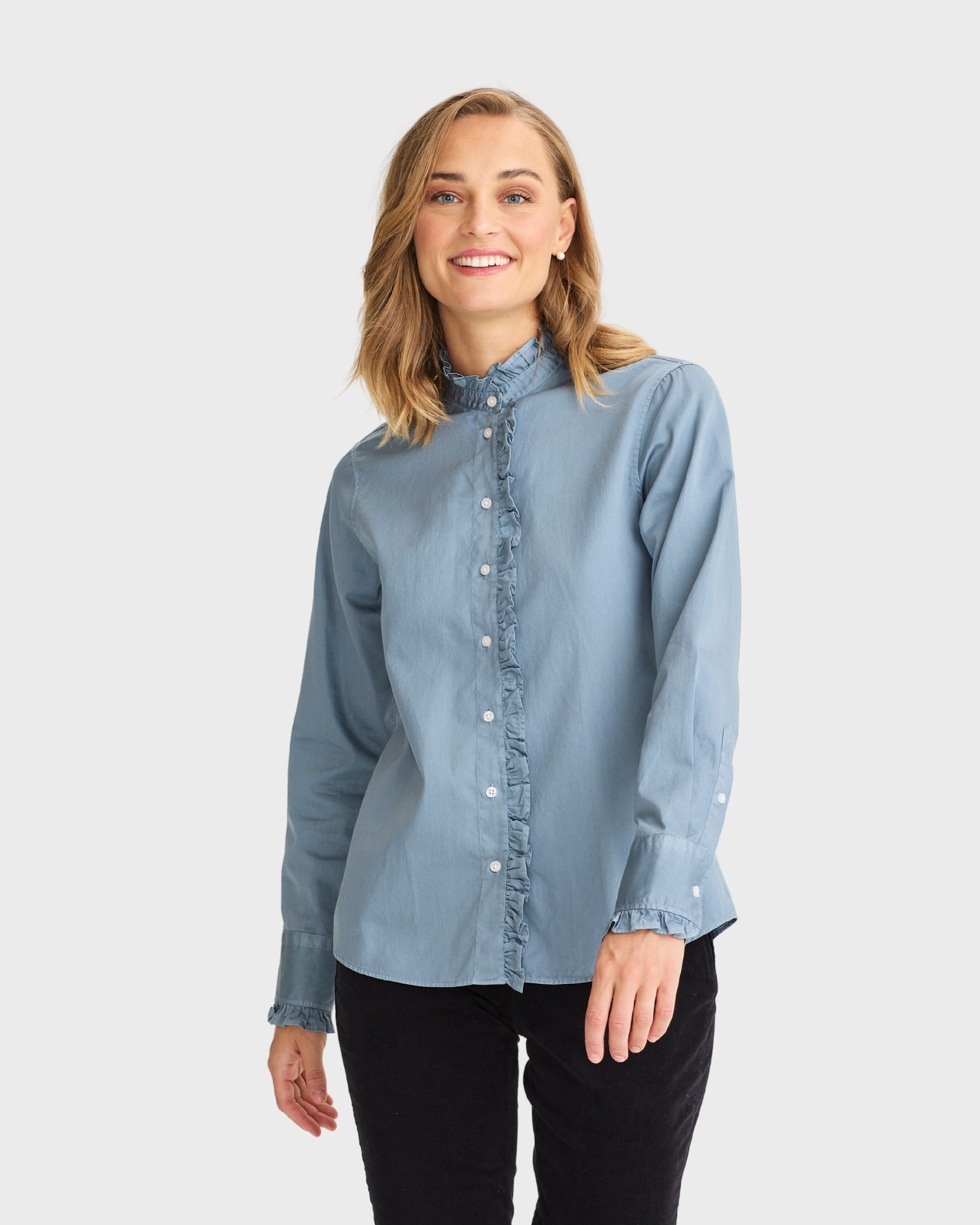 Full Count Denim Collarless PO Shirt – Marrkt